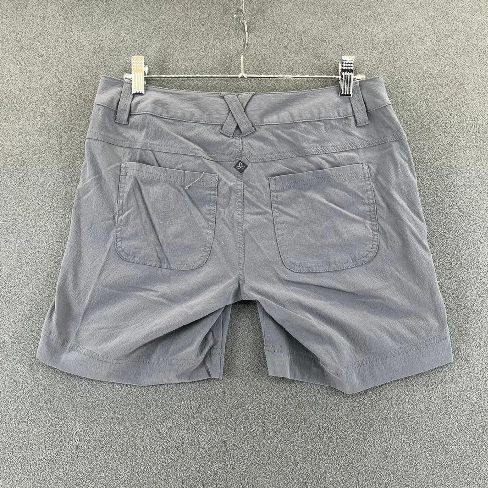 Prana Zion Shorts Womens 4 Gray Hiking Cargo Ripstop Stretch Outdoor Casual